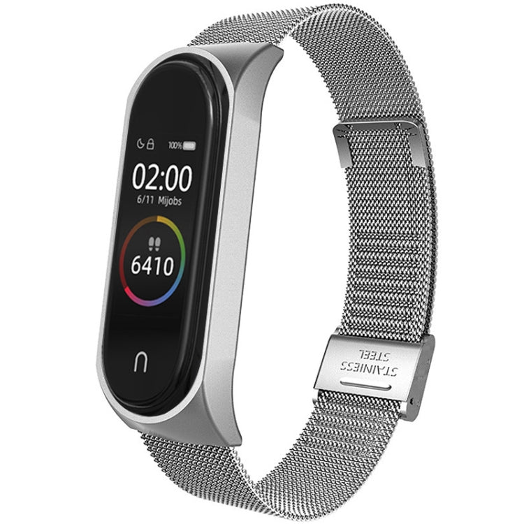 Pour Xiaomi Mi Band 4 / 3 Bracelet de remplacement en métal milanais, Silver, Black, Rose Gold, Rose Pink