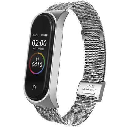 Pour Xiaomi Mi Band 4 / 3 Bracelet de remplacement en métal milanais, Silver, Black, Rose Gold, Rose Pink
