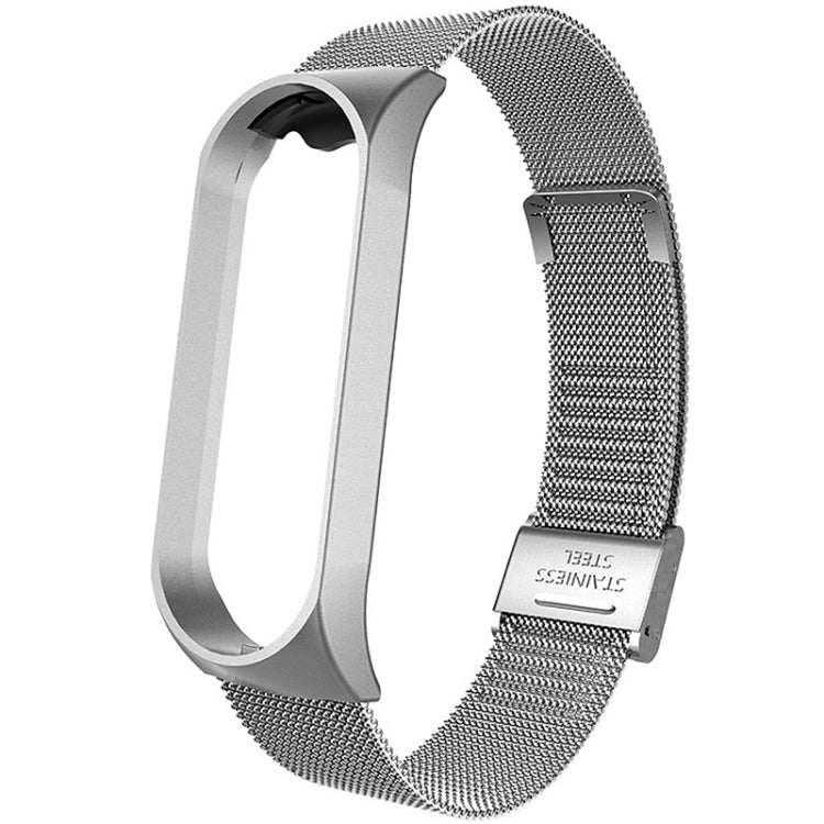 Pour Xiaomi Mi Band 4 / 3 Bracelet de remplacement en métal milanais, Silver, Black, Rose Gold, Rose Pink
