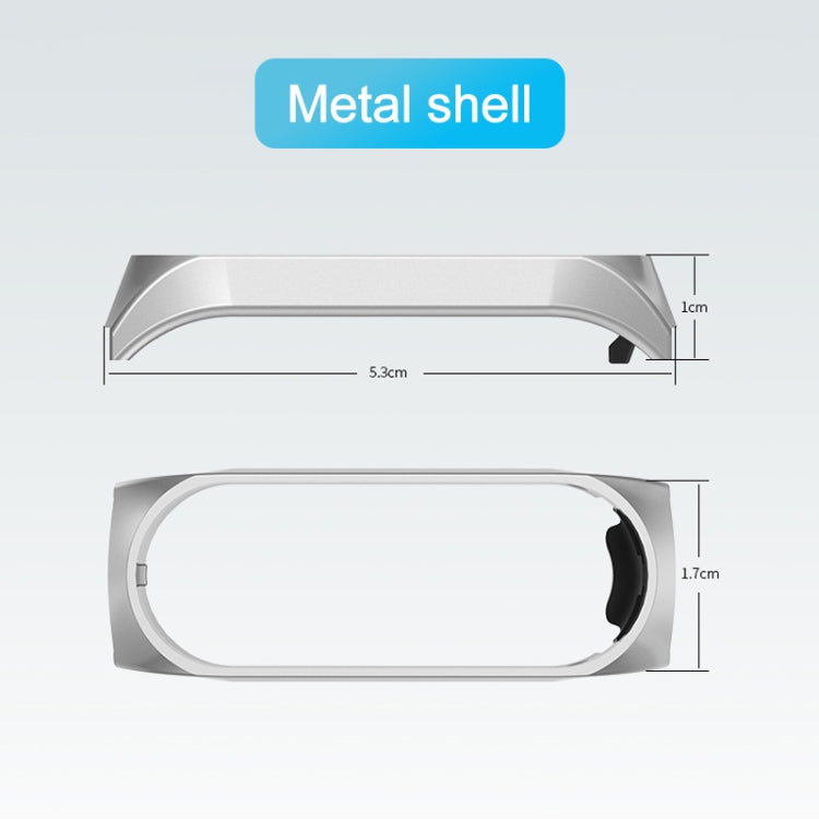 Pour Xiaomi Mi Band 4 / 3 Bracelet de remplacement en métal milanais, Silver, Black, Rose Gold, Rose Pink