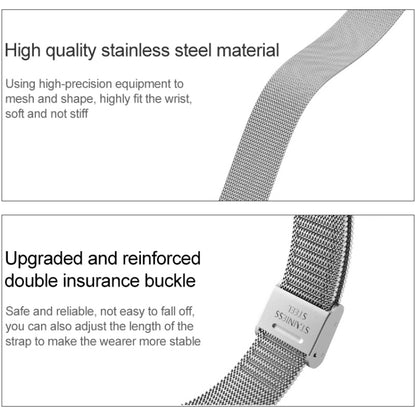 Pour Xiaomi Mi Band 4 / 3 Bracelet de remplacement en métal milanais, Silver, Black, Rose Gold, Rose Pink