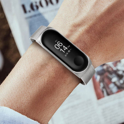 Pour Xiaomi Mi Band 4 / 3 Bracelet de remplacement en métal milanais, Silver, Black, Rose Gold, Rose Pink