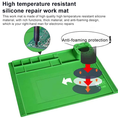 BEST S-190 Coussin d'établi en silicone résistant aux hautes températures