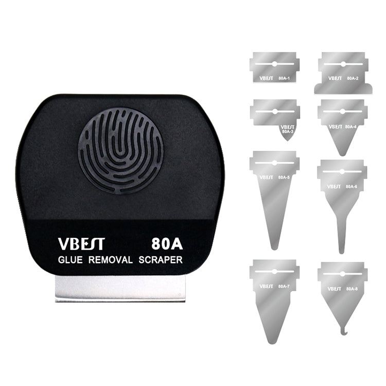 BEST VBST-80A 8 en 1 ensemble de grattoirs magnétiques polyvalents Double face en acier inoxydable pour enlever la colle