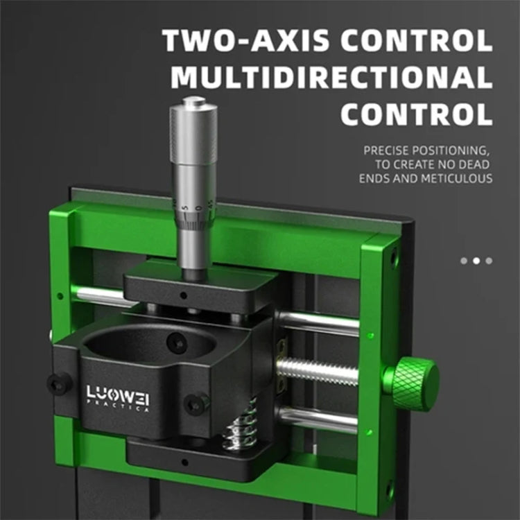 Luowei LW-305 double axe multifonctionnel écran IC et caméra plate-forme de meulage d'anneau de fer extérieur
