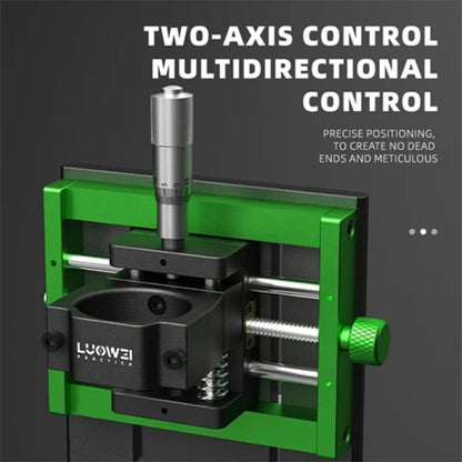 Luowei LW-305 double axe multifonctionnel écran IC et caméra plate-forme de meulage d'anneau de fer extérieur