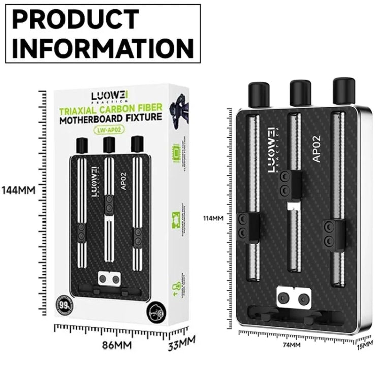 Support de carte mère en fibre de carbone triaxiale haute température Luowei LW-AP02