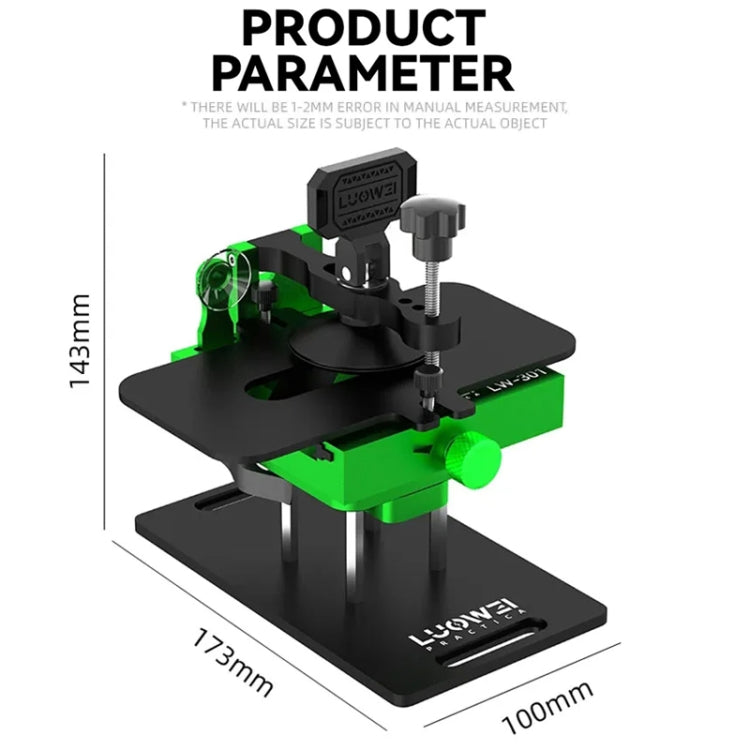 Luowei LW-301 Pro Fixation de séparation d'écran de téléphone 4 en 1 avec ventouse suspendue latérale