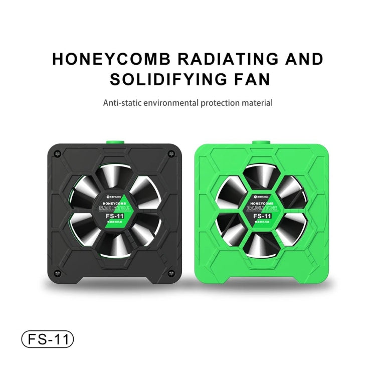 Mijing FS-11 refroidissement + durcissement UV + ventilateur rayonnant en nid d'abeille d'extraction de fumée