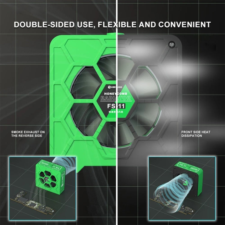 Mijing FS-11 refroidissement + durcissement UV + ventilateur rayonnant en nid d'abeille d'extraction de fumée