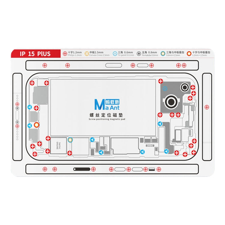 Coussinet magnétique souple et flexible de positionnement de vis double face MaAnt