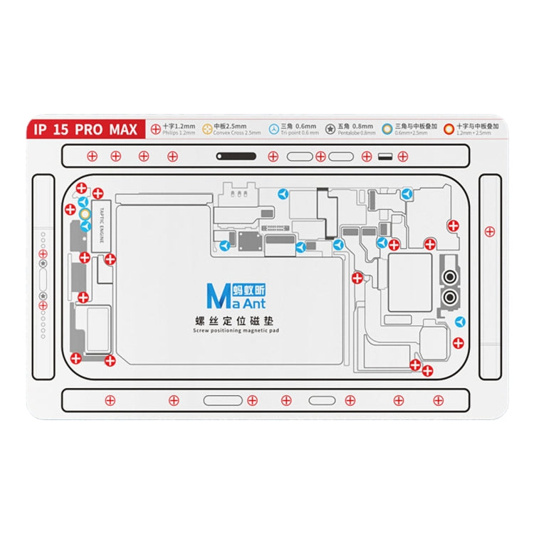 Coussinet magnétique souple et flexible de positionnement de vis double face MaAnt