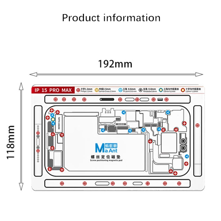 Coussinet magnétique souple et flexible de positionnement de vis double face MaAnt