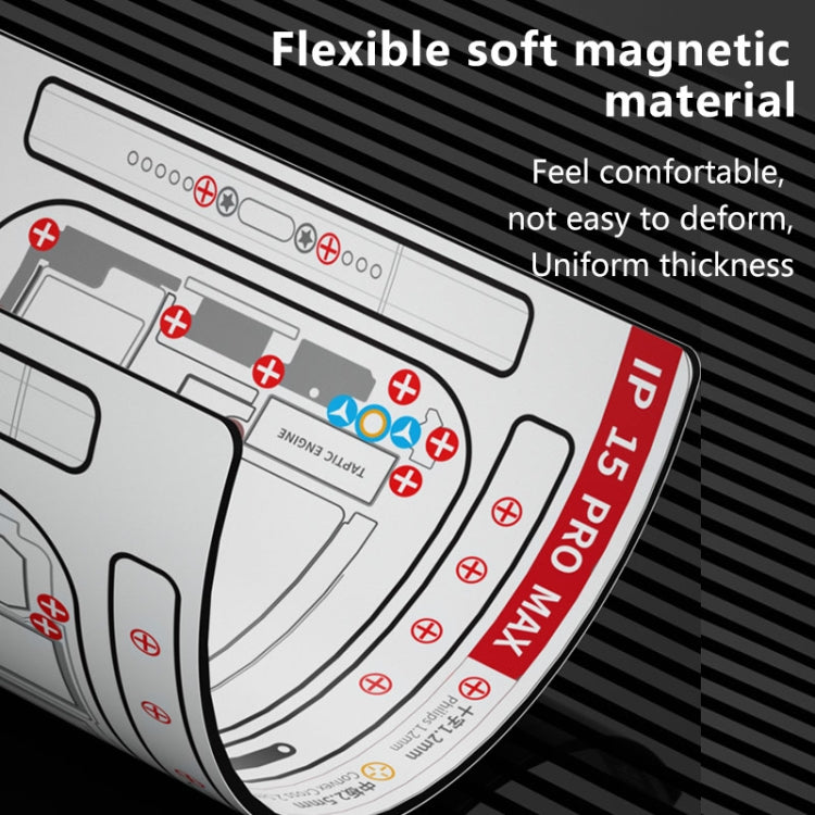 Coussinet magnétique souple et flexible de positionnement de vis double face MaAnt