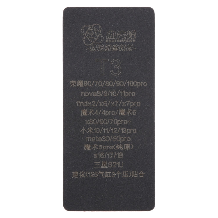 Tapis de liaison pour écran LCD incurvé, T3