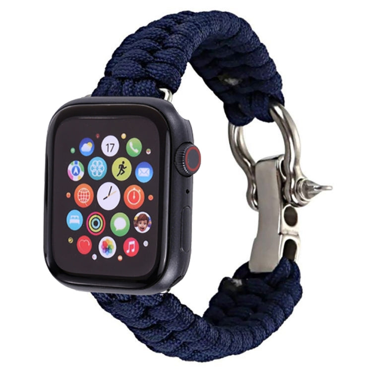 Pour Apple Watch Series 5 & 4 44mm / 3 & 2 & 1 42mm Umbrella Cord Nylon Braided Strap, 5 & 4 44mm / 3 & 2 & 1 42mm