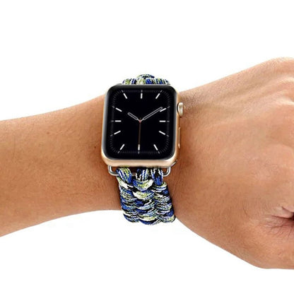 Pour Apple Watch Series 5 & 4 44mm / 3 & 2 & 1 42mm Umbrella Cord Nylon Braided Strap, 5 & 4 44mm / 3 & 2 & 1 42mm