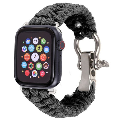 Pour Apple Watch Series 5 & 4 44mm / 3 & 2 & 1 42mm Umbrella Cord Nylon Braided Strap, 5 & 4 44mm / 3 & 2 & 1 42mm