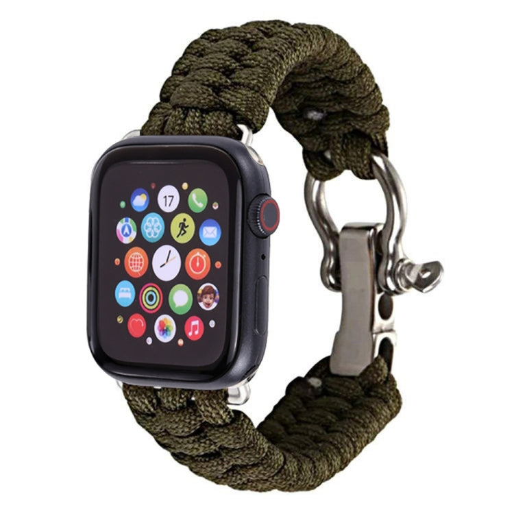 Pour Apple Watch Series 5 & 4 44mm / 3 & 2 & 1 42mm Umbrella Cord Nylon Braided Strap, 5 & 4 44mm / 3 & 2 & 1 42mm