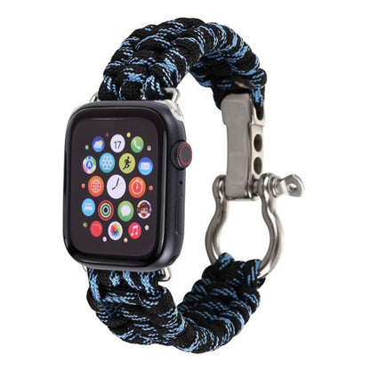 Pour Apple Watch Series 5 & 4 44mm / 3 & 2 & 1 42mm Umbrella Cord Nylon Braided Strap, 5 & 4 44mm / 3 & 2 & 1 42mm