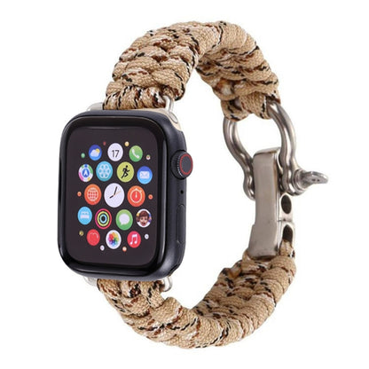 Pour Apple Watch Series 5 & 4 44mm / 3 & 2 & 1 42mm Umbrella Cord Nylon Braided Strap, 5 & 4 44mm / 3 & 2 & 1 42mm