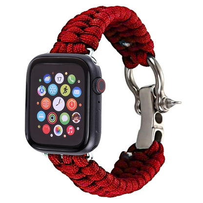 Pour Apple Watch Series 5 & 4 44mm / 3 & 2 & 1 42mm Umbrella Cord Nylon Braided Strap, 5 & 4 44mm / 3 & 2 & 1 42mm