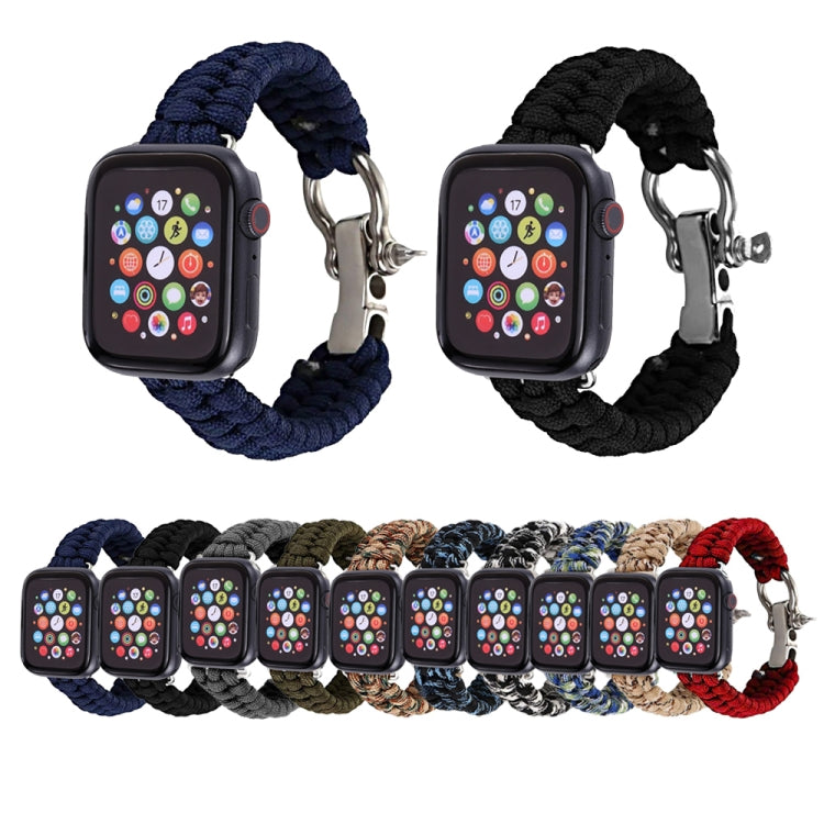Pour Apple Watch Series 5 & 4 44mm / 3 & 2 & 1 42mm Umbrella Cord Nylon Braided Strap, 5 & 4 44mm / 3 & 2 & 1 42mm