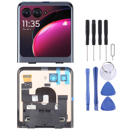 Écran LCD secondaire d'origine avec numériseur complet, For Motorola Razr 50 Ultra, For Motorola Razr 40 Ultra