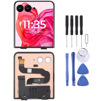 Écran LCD secondaire d'origine avec numériseur complet, For Motorola Razr 50 Ultra, For Motorola Razr 40 Ultra