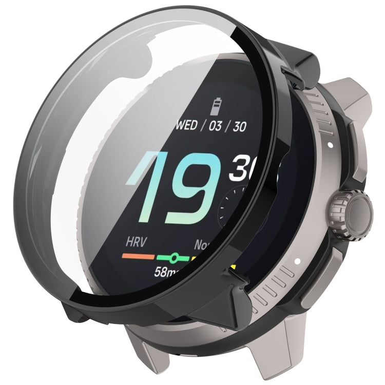 Boîtier de protection de montre intégré en PC + film en verre trempé, For Suunto Race S