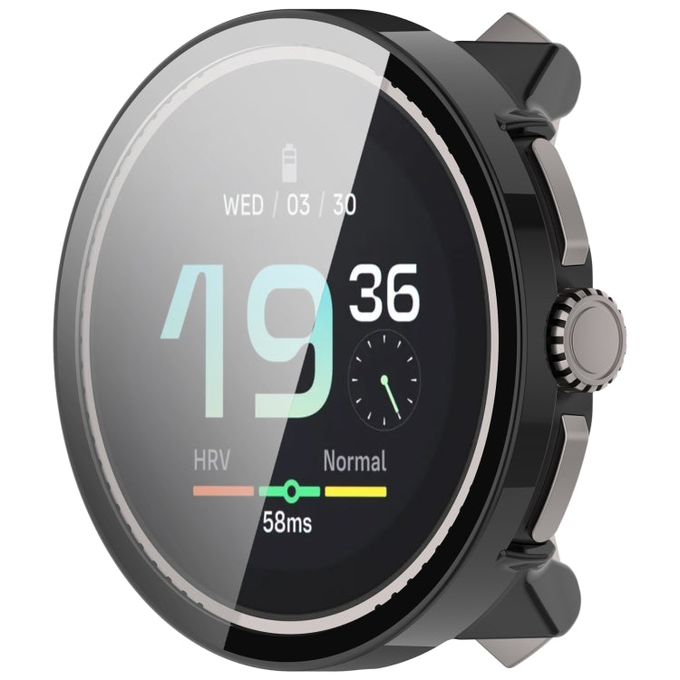 Boîtier de protection de montre intégré en PC + film en verre trempé, For Suunto Race S