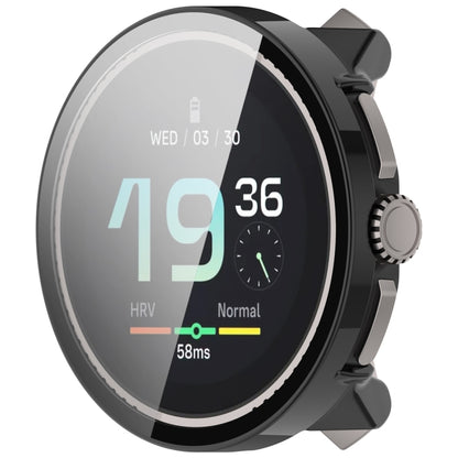 Boîtier de protection de montre intégré en PC + film en verre trempé, For Suunto Race S
