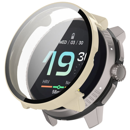 Boîtier de protection de montre intégré en PC + film en verre trempé, For Suunto Race S