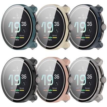 Boîtier de protection de montre intégré en PC + film en verre trempé, For Suunto Race S
