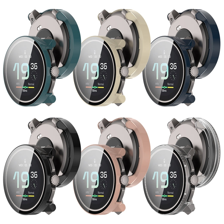 Boîtier de protection de montre intégré en PC + film en verre trempé, For Suunto Race S