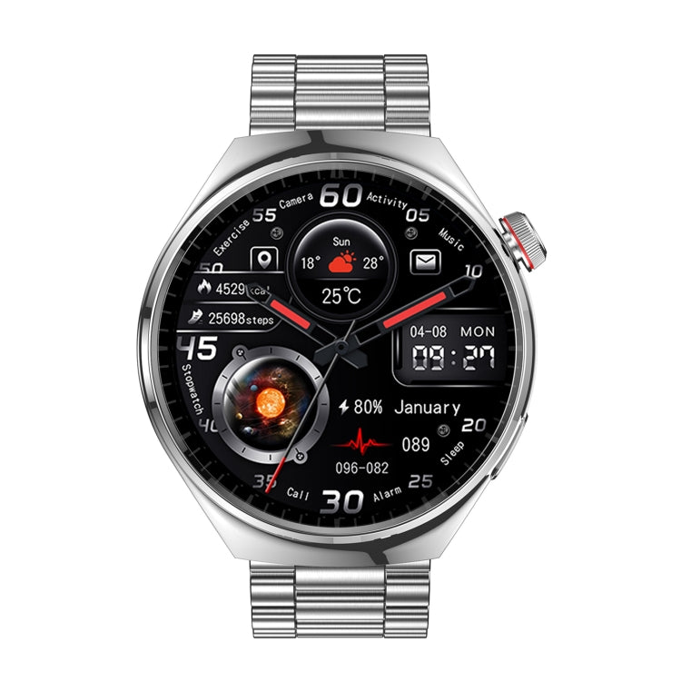 Montre connectée LEMFO LF38 avec écran IPS de 1,6 pouce et bracelet en acier, prend en charge la surveillance de l'oxygène dans le sang