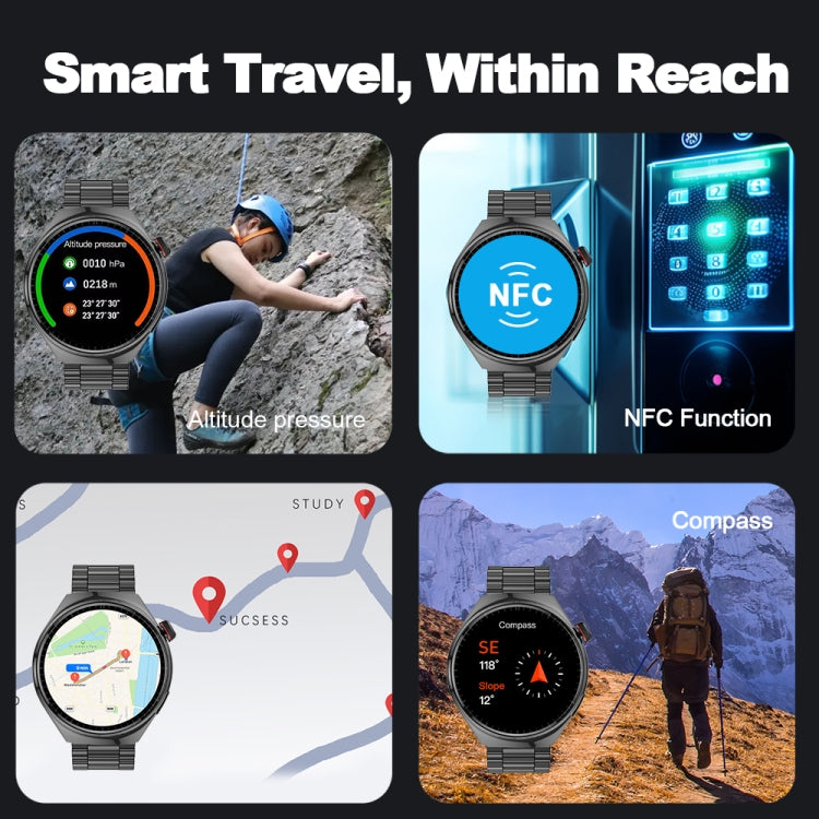 Montre connectée LEMFO LF38 avec écran IPS de 1,6 pouce et bracelet en acier, prend en charge la surveillance de l'oxygène dans le sang