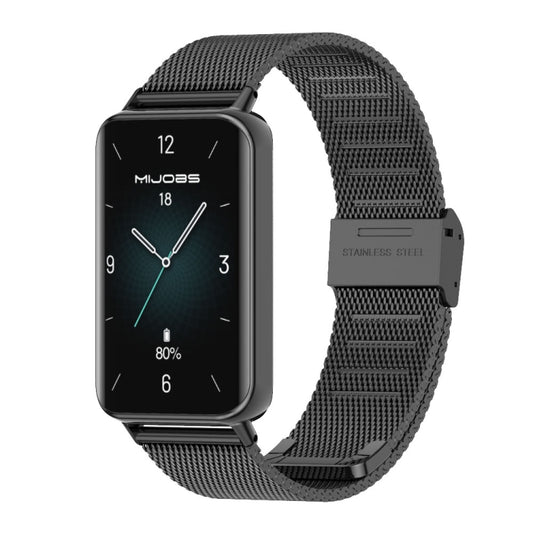 Bracelet de montre en acier inoxydable avec boucle Milan MIJOBS, For Honor Band 10 / 9