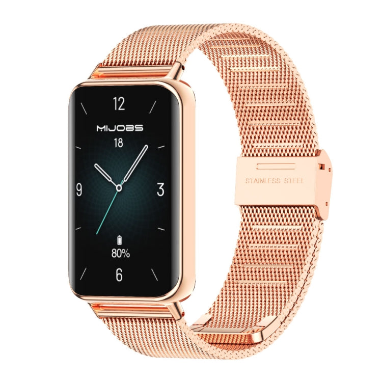 Bracelet de montre en acier inoxydable avec boucle Milan MIJOBS, For Honor Band 10 / 9