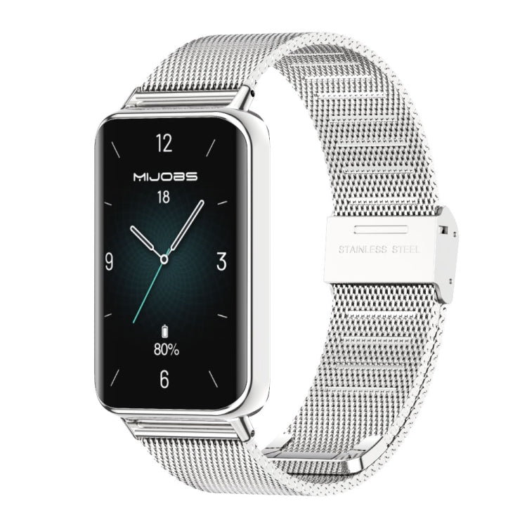 Bracelet de montre en acier inoxydable avec boucle Milan MIJOBS, For Honor Band 10 / 9