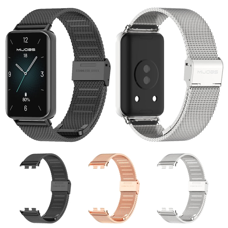 Bracelet de montre en acier inoxydable avec boucle Milan MIJOBS, For Honor Band 10 / 9