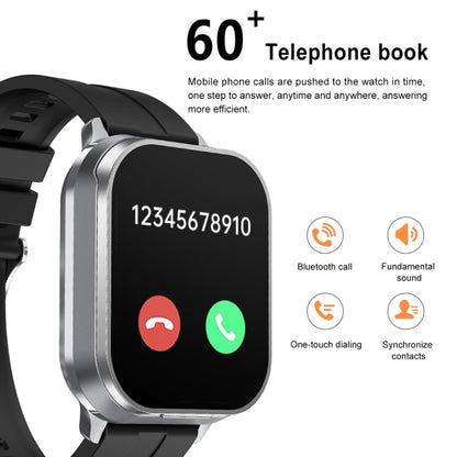 Montre connectée D8 Pro 2,01 pouces 2 en 1 avec écouteurs Bluetooth et bracelet en acier, prise en charge NFC avec coque
