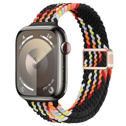 Bracelet de montre tressé en nylon avec boucle magnétique fine, For Apple Watch SE 2023 44mm, For Apple Watch SE 2023 40mm