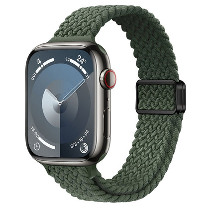 Bracelet de montre tressé en nylon avec boucle magnétique fine, For Apple Watch SE 2023 44mm, For Apple Watch SE 2023 40mm