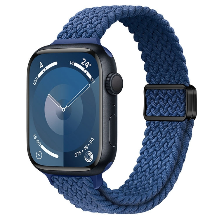 Bracelet de montre tressé en nylon avec boucle magnétique fine, For Apple Watch SE 2023 44mm, For Apple Watch SE 2023 40mm