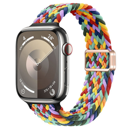 Bracelet de montre tressé en nylon avec boucle magnétique fine, For Apple Watch SE 2023 44mm, For Apple Watch SE 2023 40mm