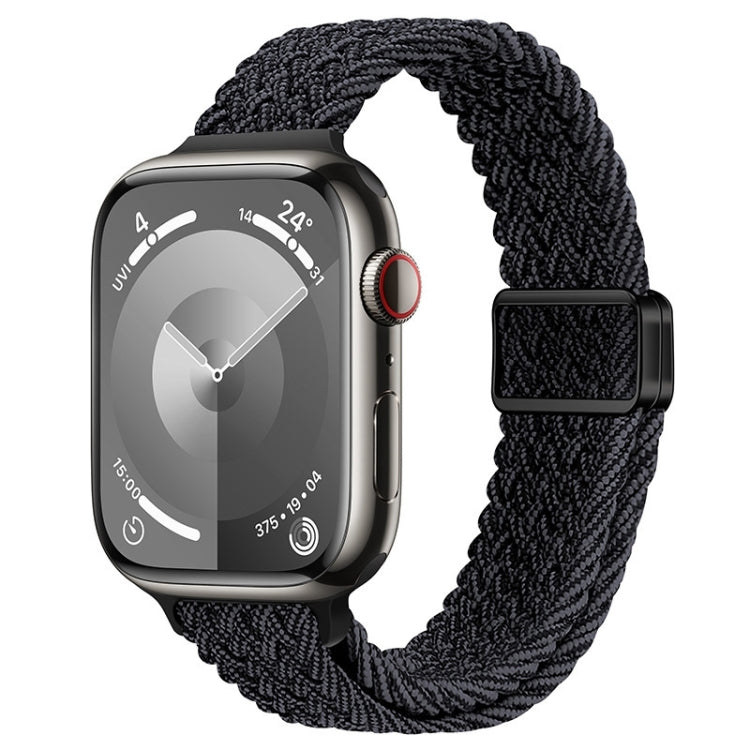 Bracelet de montre tressé en nylon avec boucle magnétique fine, For Apple Watch SE 2023 44mm, For Apple Watch SE 2023 40mm