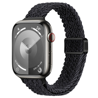 Bracelet de montre tressé en nylon avec boucle magnétique fine, For Apple Watch SE 2023 44mm, For Apple Watch SE 2023 40mm