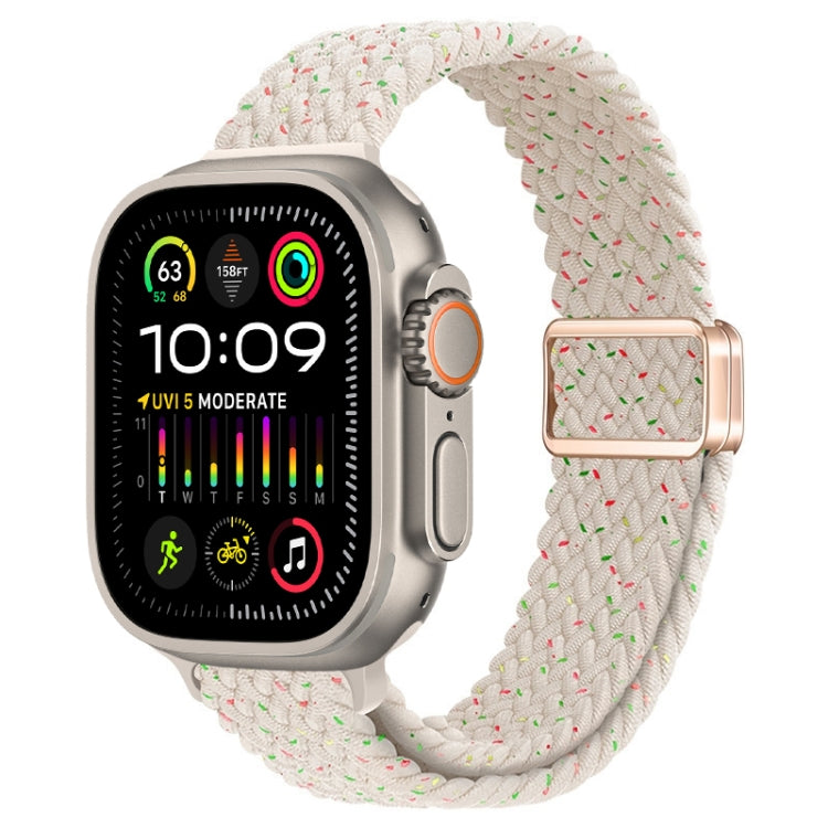 Bracelet de montre tressé en nylon avec boucle magnétique fine, For Apple Watch Ultra 2 49mm, For Apple Watch Series 9 45mm