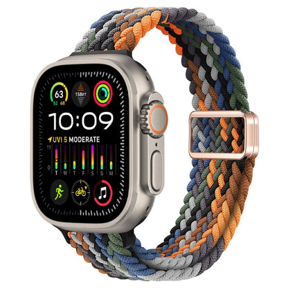 Bracelet de montre tressé en nylon avec boucle magnétique fine, For Apple Watch Ultra 2 49mm, For Apple Watch Series 9 45mm
